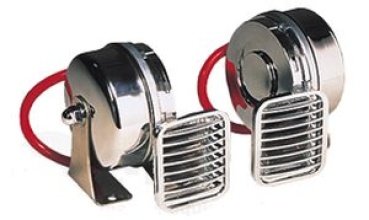Messingverchromte Elektromagnn Signalhornsatz, Zweikla