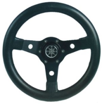 3-Speichen Steuerrad Delfino silber Aluminium mit weiße