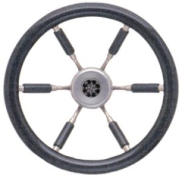 6-Speichen Steuerrad Elegant NIRO mit Carbon-look Griff