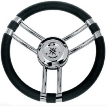 3-Speichen Steuerrad Modell 22 NIRO mit schwarz Polyure