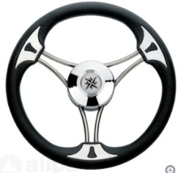 3-Speichen Steuerrad Model 23 NIRO mit schwarz vinyl Gr