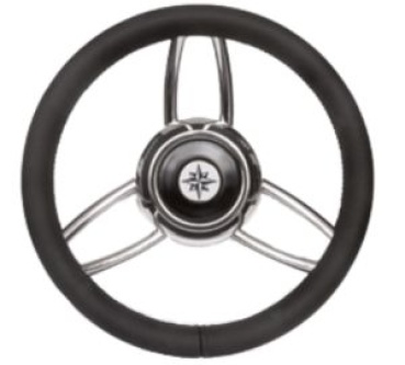 3x Doppelspeichen Steuerrad Type 27B NIRO mit schwarzem