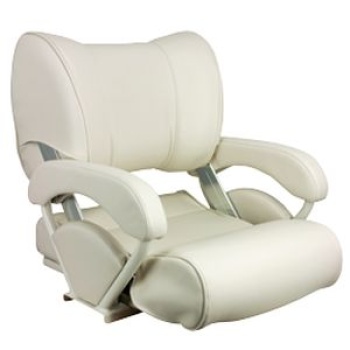 Steuerstuhl Modell Twin 46 Flip-Back & Up, Weiss