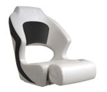 Steuerstuhl Modell Sport Pro Flip-Up, WeissCarbon