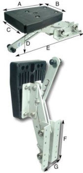 Aluminium Klapbare Aussenbordmotorhalterung (max. 35kg