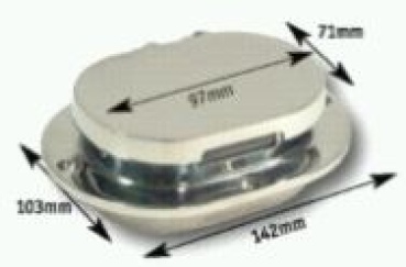 NIRO Deckdurchführung für Kette & Leine, 142x103mm