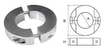 Magnesiumanode für Ø30mm Welle, ringförmig