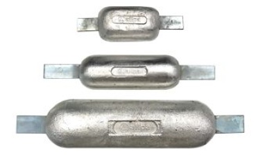Magnesiumanode mit Anschweißläschen, 110x60x190x28mm (