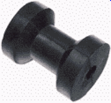 Bugrolle, 76xØ76mm, Bohrung 12mm (gegossenem Gummi)