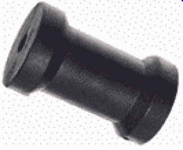 Kielrolle, L=102, Bohrung 10mm (gegossenem Gummi)