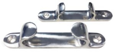 NIRO Lippklampe, L=110mm, max. Leine Ø13mm, Bugmontage