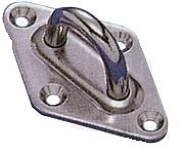 NIRO Karoförmige Augenplatte, 50x80mm, Ø8mm