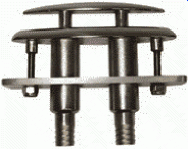 NIRO Versenkbare Klampe, (Komplett mit Kunststoff Adap