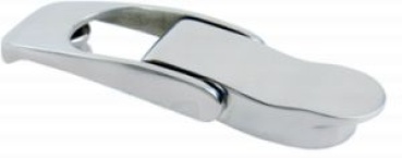 NIRO Backskistenverschluß mit federendem Bügel, A=82mm