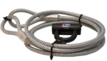 Plastifizierte Anti-Diebstahl-Kabel mit Schloß - L=3m