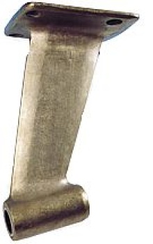 Bronze Wellebock  Montageplatte mit rechteckiger Monta