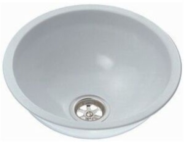 NIRO Waschbecke, rund, Außenmaß Ø330mm, Tiefe 150mm, (