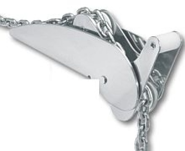 NIRO Ankerbugrolle, A=400mm, B=70mm, C=117mm (kippbar,