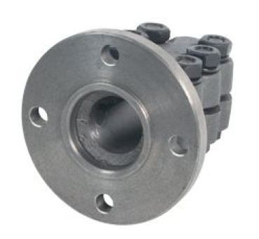Stahl Klemmflansch, Ø30mm-Welle, Zentrierrand (F) Ø50m