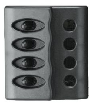 Kunststoff Schalttafel, 12V, 4-Schalter, keine Sicheru