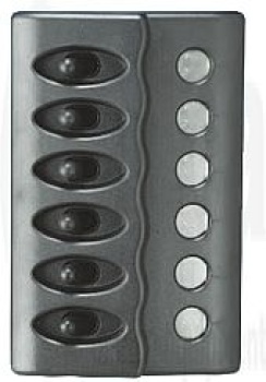 Kunststoff Schalttafel, 12V, 6-Schalter, keine Sicheru