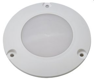 Kunststoff LED-Deckenleuchte, 12V  2W, LED 5x 5Ø, Warm