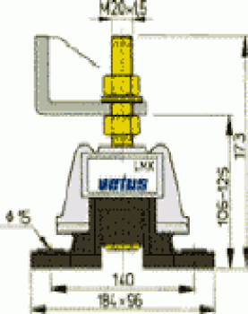 Vetus flexibles Motorlager LMX140