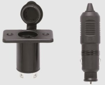Anschluss mit Stecker, 12V  10A, Inklusive Abdeckung