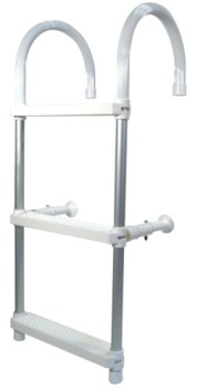 Aluminium Badeleiter mit Haken, 4-Stufen, verstellbare
