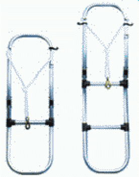 Aluminium Badeleiter, aufklappbar, 3-Stufen, L=930mm,