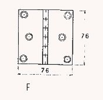 SCHARNIER MIT SCHRAUBENLOCH 76X76MM