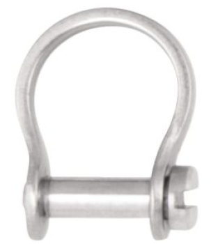 RF633S Shackle,Bow, Slotted Pin 4mm