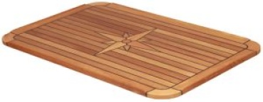 Teak-Tischplatte Classic 58x90cm