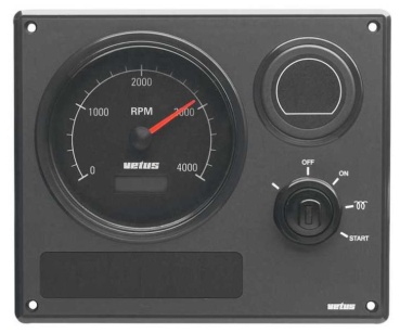 Vetus Instrumentenpanel MP22, schwarz, 12 Volt