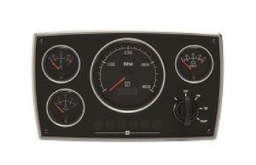 Vetus Alu-Instrumentenpanel MPA34, schwarz, 12 V