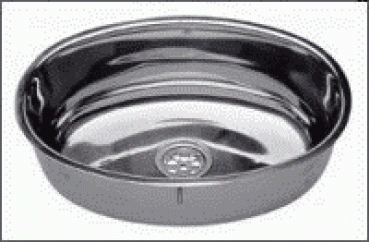 EINBAUSPUELE OVAL 36X24 CM INOX