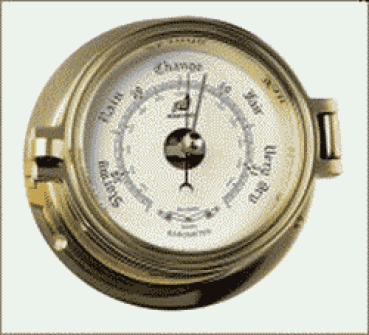 4,5 ZOLL BAROMETER MESSING
