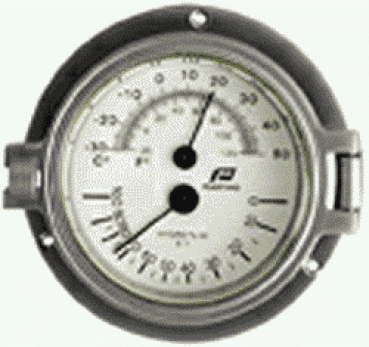 3 ZOLL THERMO/HYGROMETER CHROM MATT