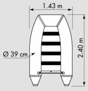 PLASTIMO Schlauchboot RAID II P240SH blau
