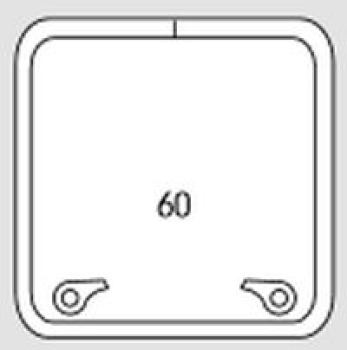 Decksluke aus Aluminium / Acryl 567 x 567mm
