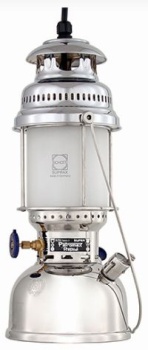 Petromax HK 500 Elektro Deckenleuchte Messing verchr.