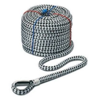 TAIFUN®-ANKERTAU 12 MM, 30 M, WEISS/SCHWARZ,