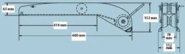 Maxwell MAXSET Bugrolle für 10kg Anker - Poliert