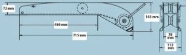 Maxwell MAXSET Bugrolle für 16kg Anker - Poliert
