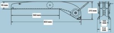 Maxwell MAXSET Bugrolle für 25/30/40kg Anker - Poliert