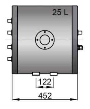 Vetus Doppelspiral Warmwasserboiler 25 Ltrinkl Anschl