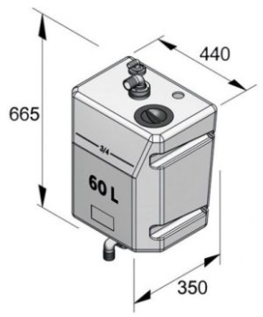 Vetus Schmutzwassertank 60 Ltr
