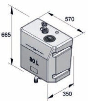 Vetus Schmutzwassertank 80 Ltr