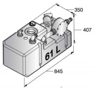 Vetus Schmutzwassertanksystem 61L/12V