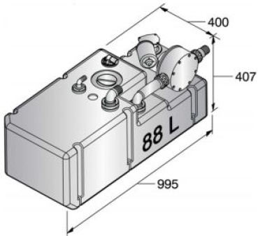 Vetus Schmutzwassertanksystem 88l/12V